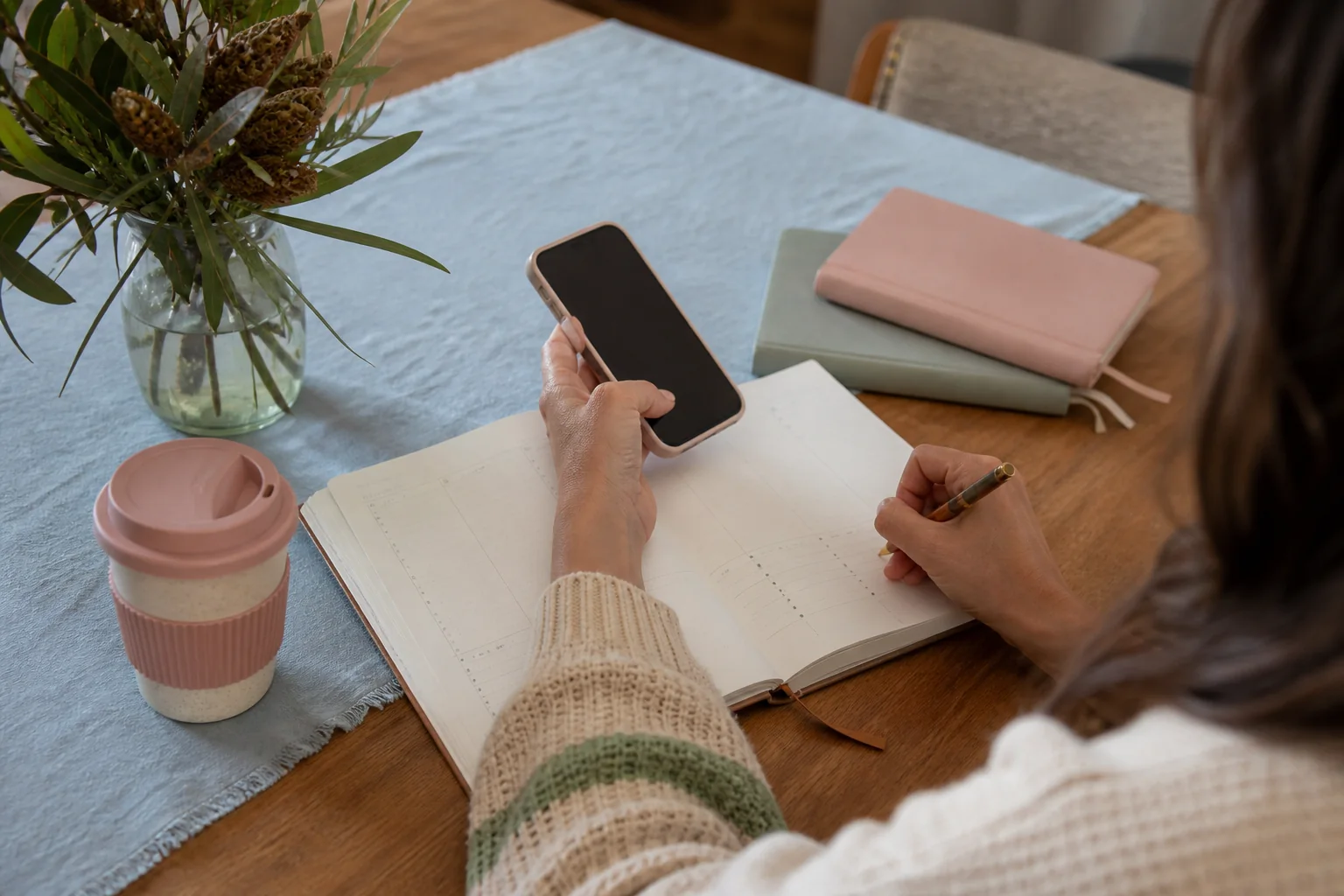 An independent NDIS provider planning participant sessions in a weekly diary